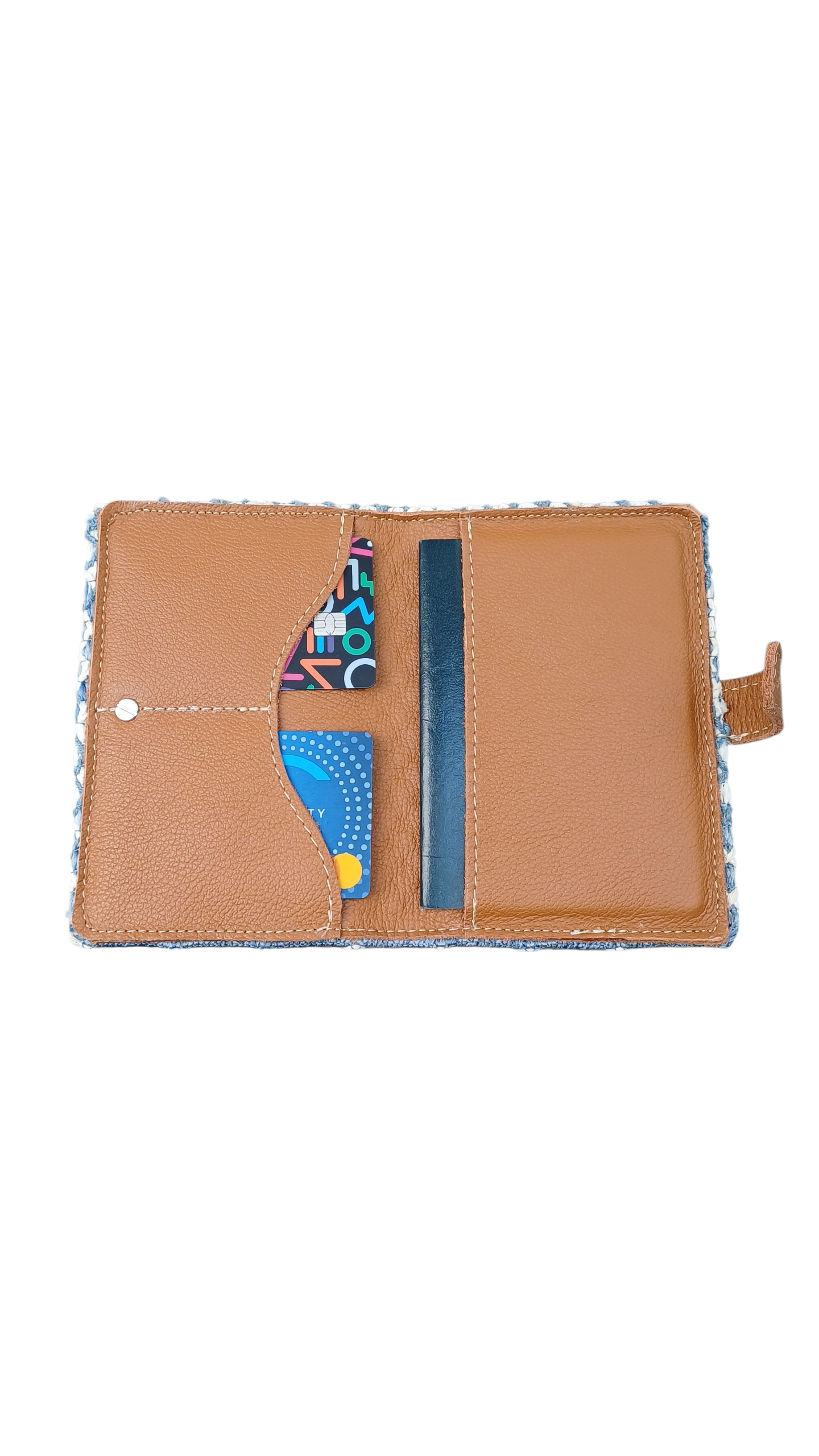 Porta Pasaporte textil Azul Cielo💙