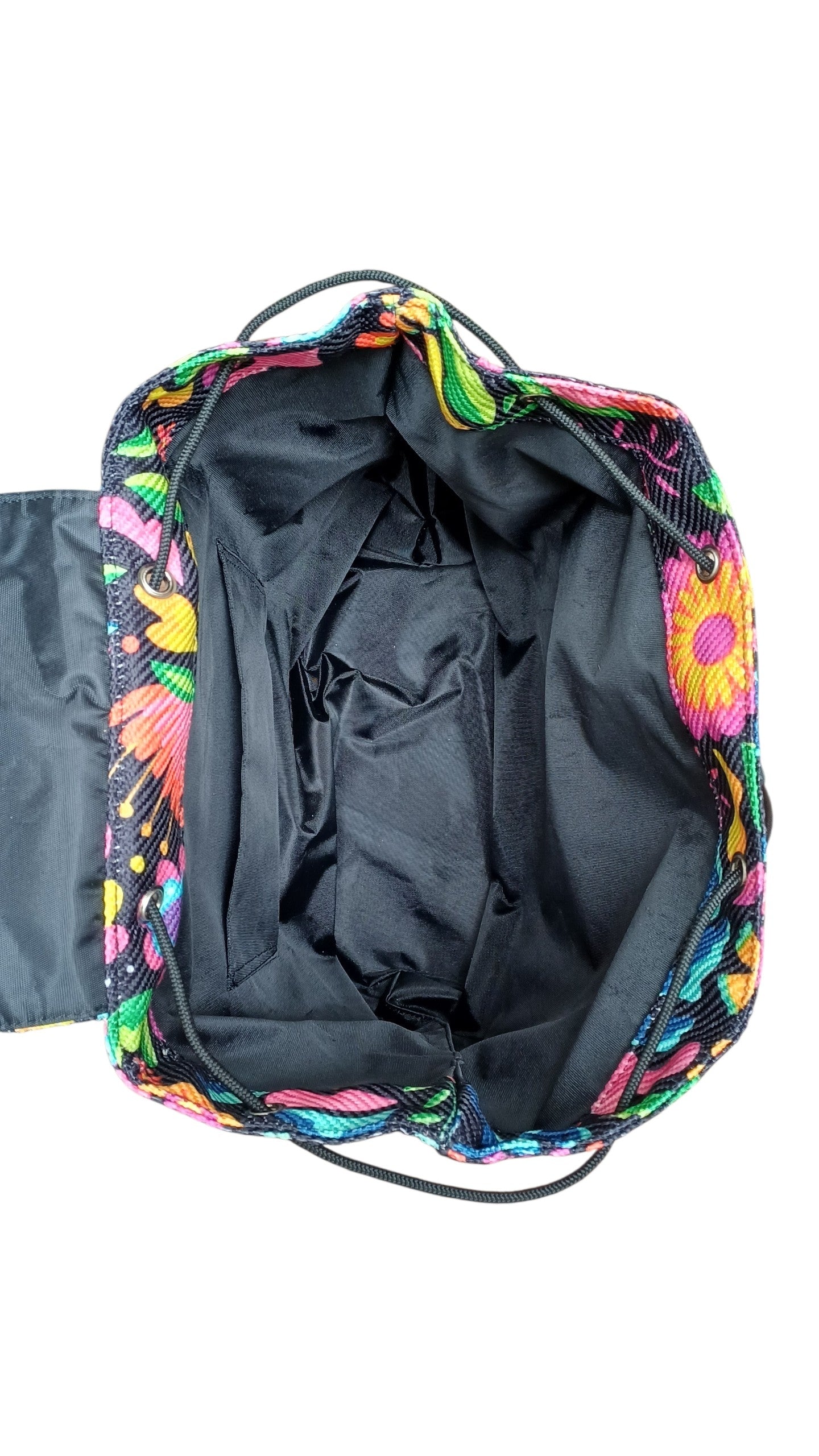 Mochila Otomí floral negro💐