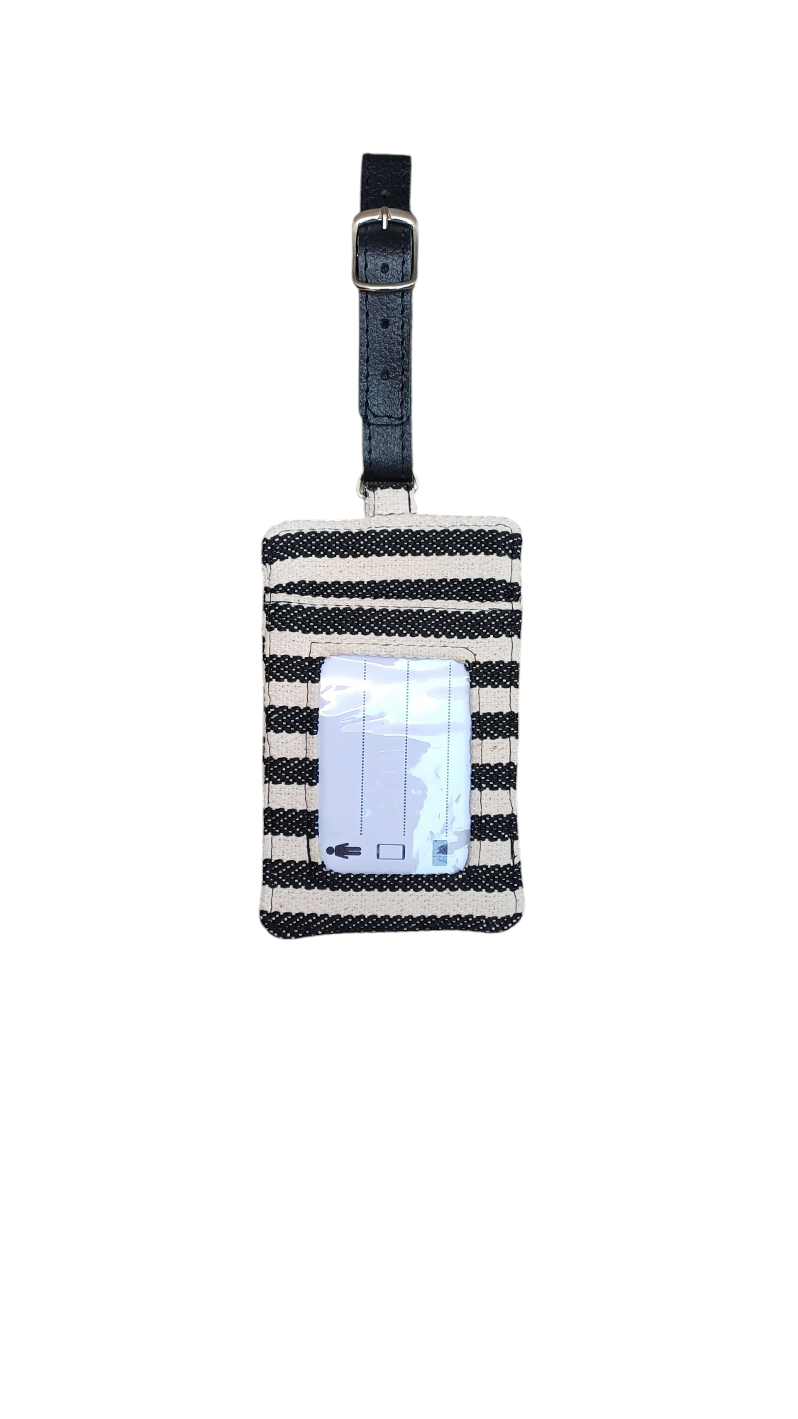 Etiqueta para Maleta rayado negro con beige🧳🖤