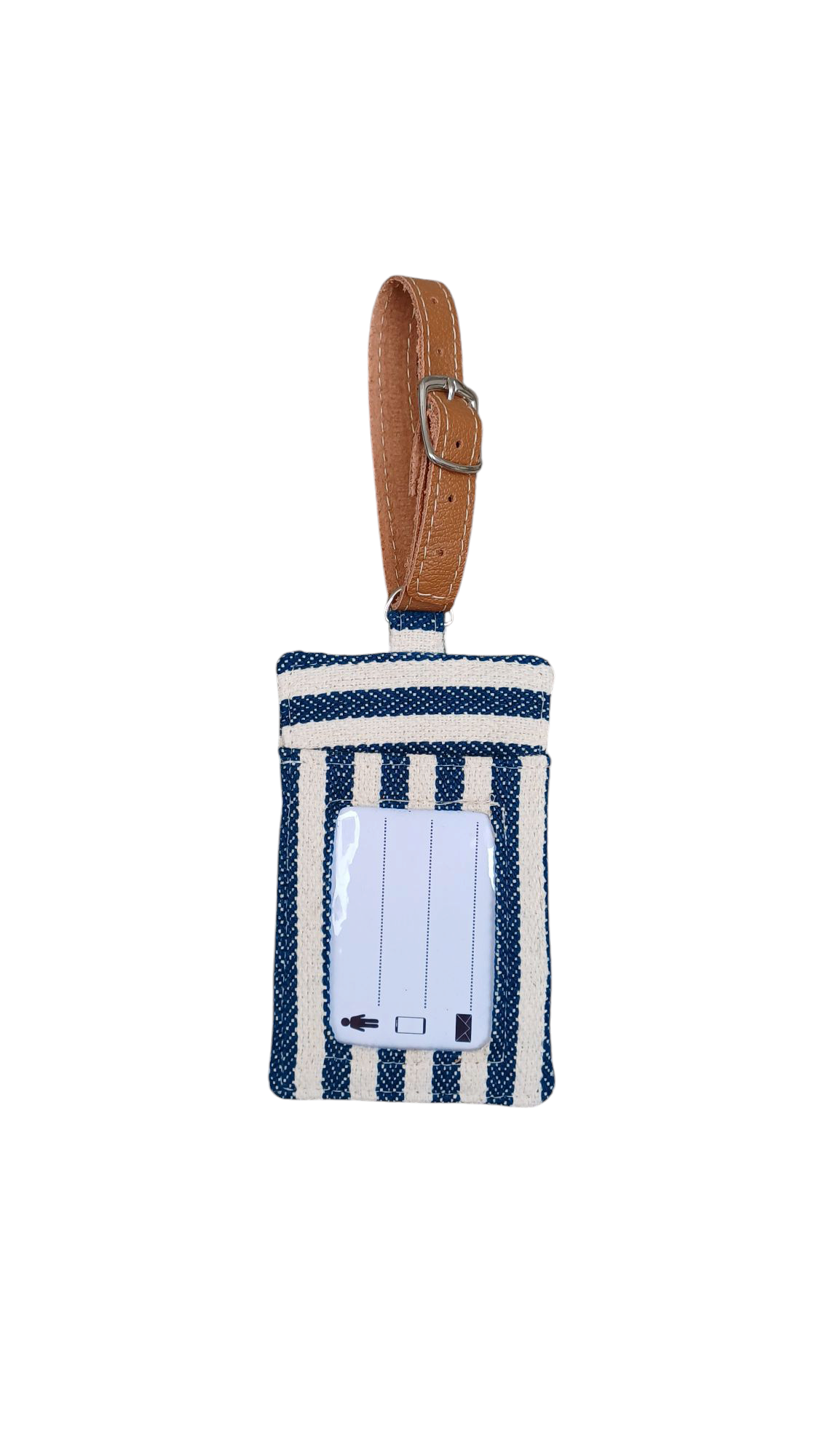 Etiqueta para Maleta rayado azul con beige🧳💙