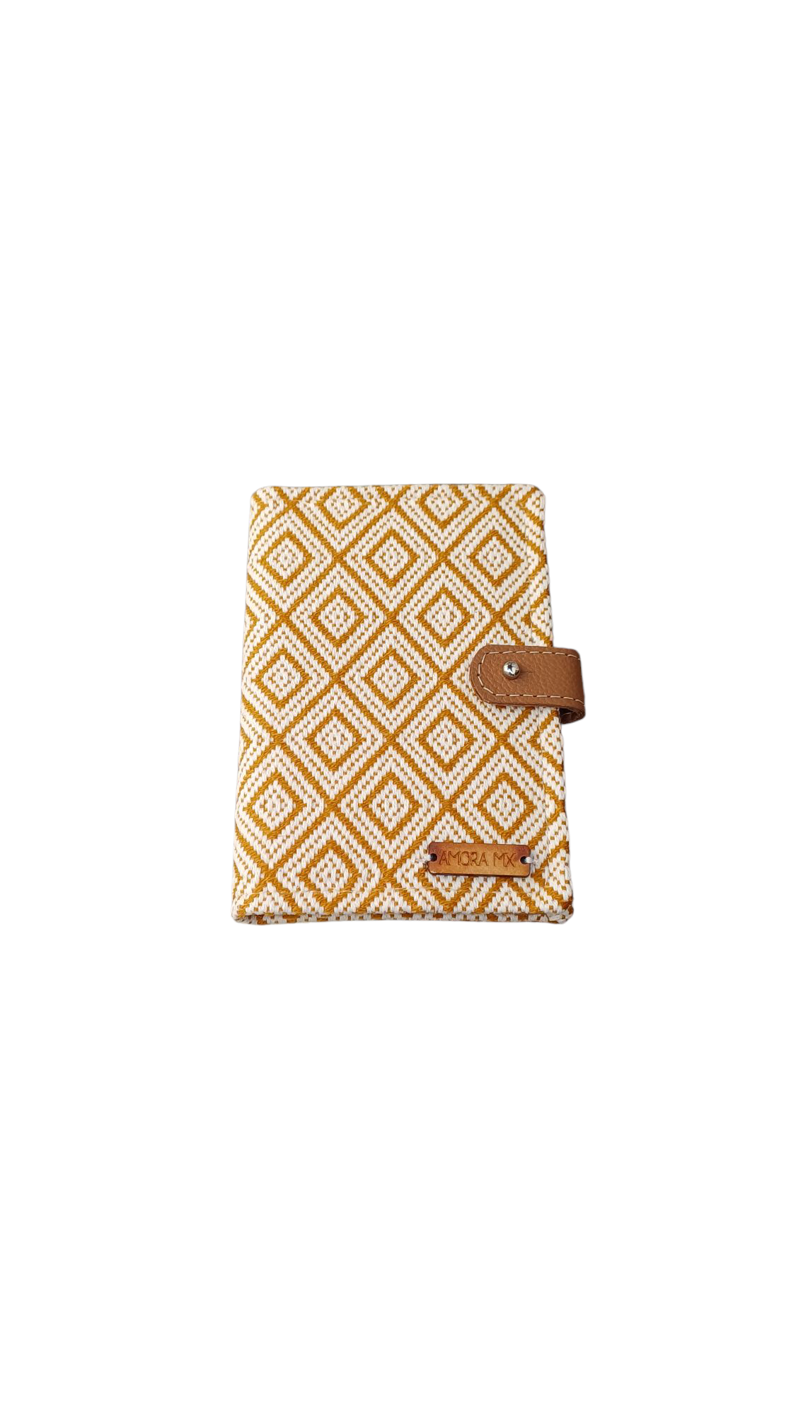 Porta Pasaporte Rombos Mostaza💛