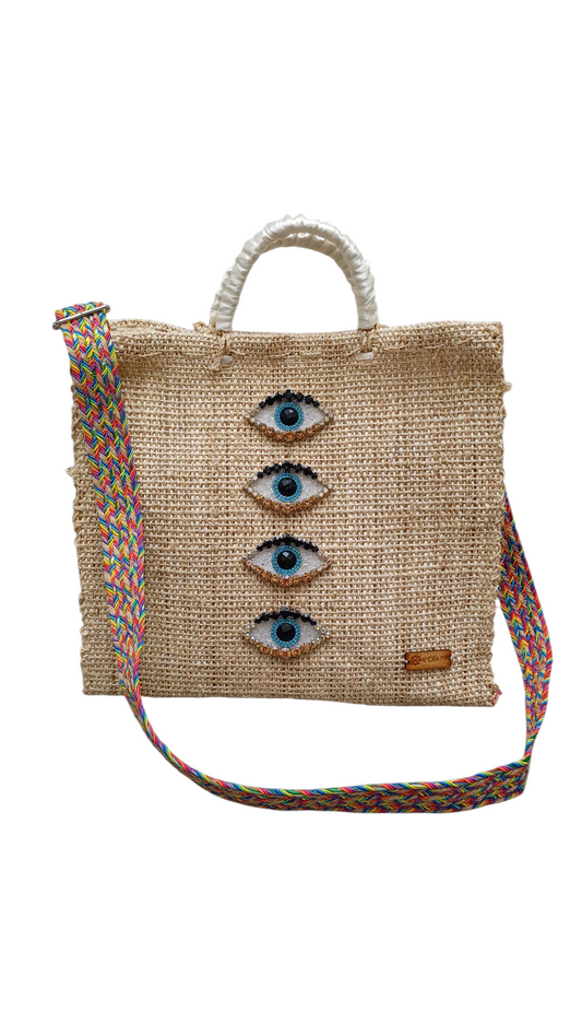 Tote Bag Bacalar Beige Ojitos 👁🤍