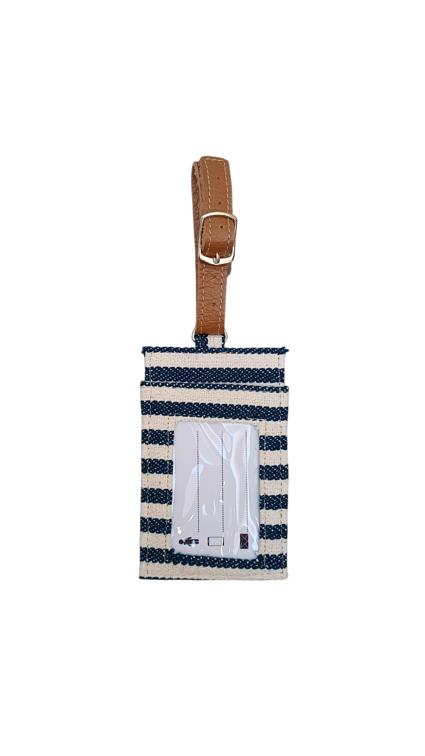 Etiqueta para Maleta rayado azul con beige🧳💙