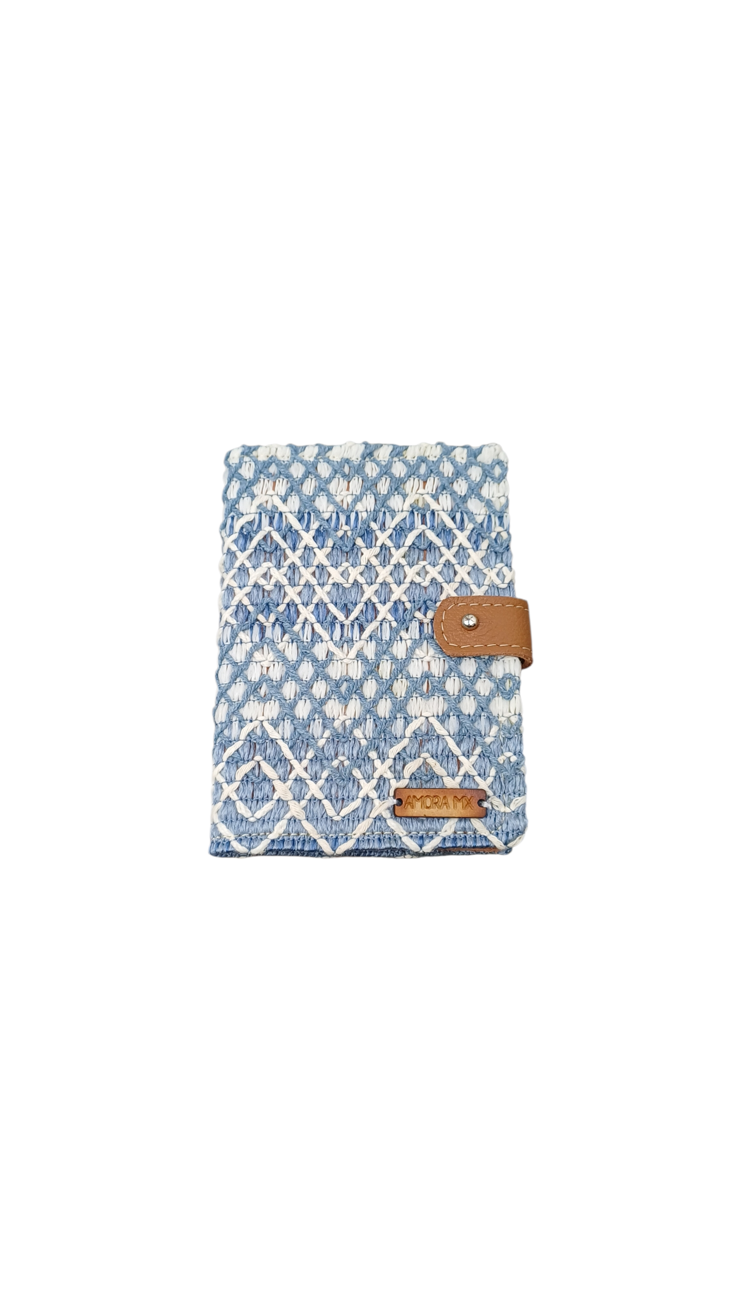 Porta Pasaporte textil Azul Cielo💙