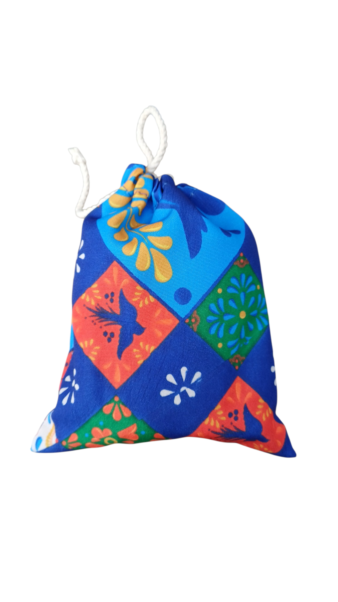 Bolsa Reutilizable Multiusos Talavera Rombos Azul Rey💙