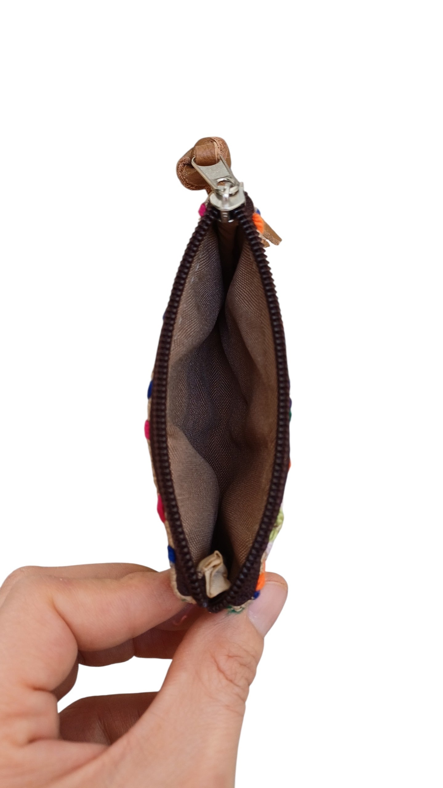Monedero Fondo Beige con grecas multicolor🧡
