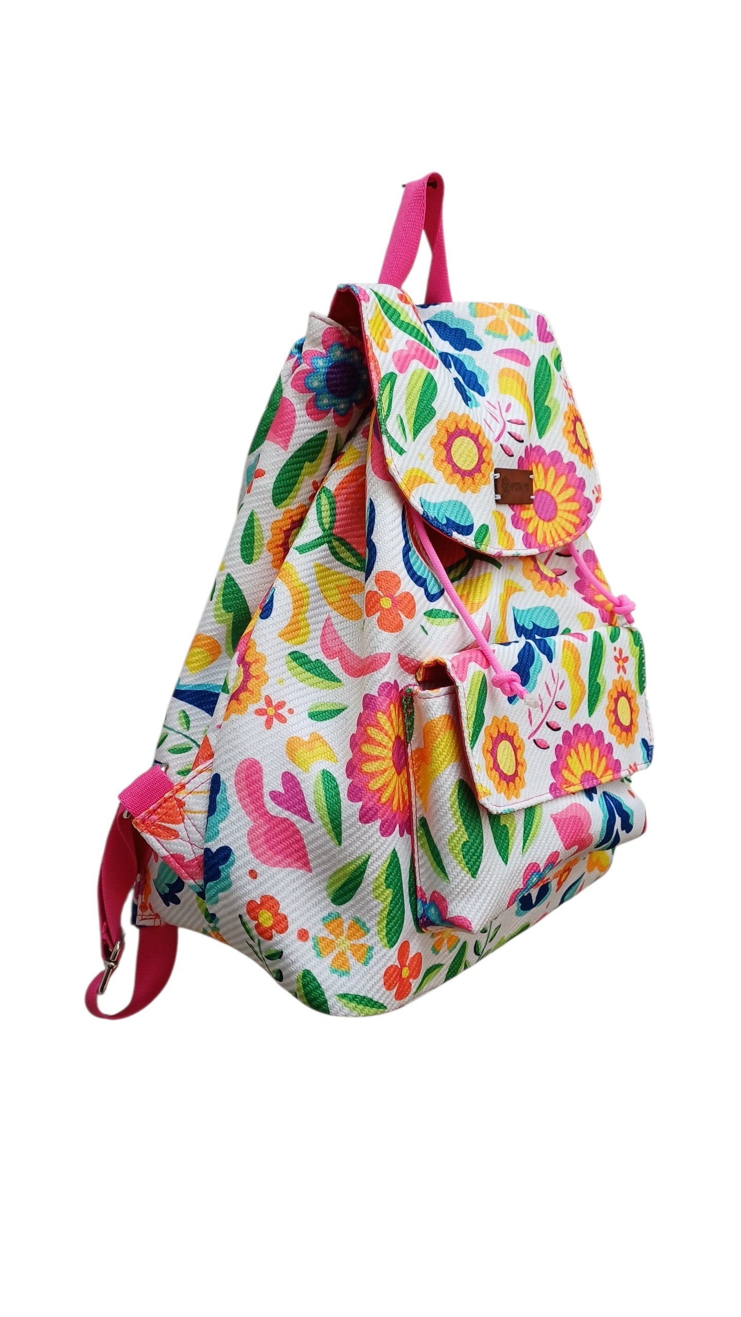 Mochila Otomí floral blanco🌷