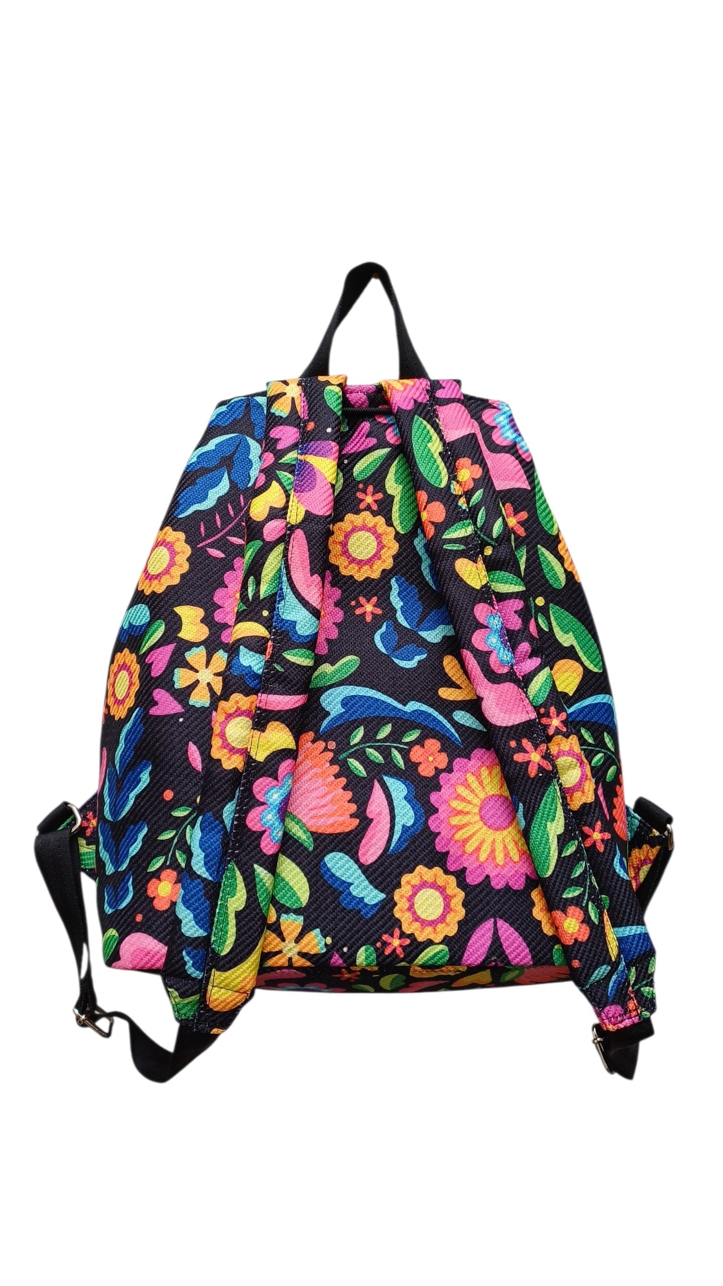 Mochila Otomí floral negro💐