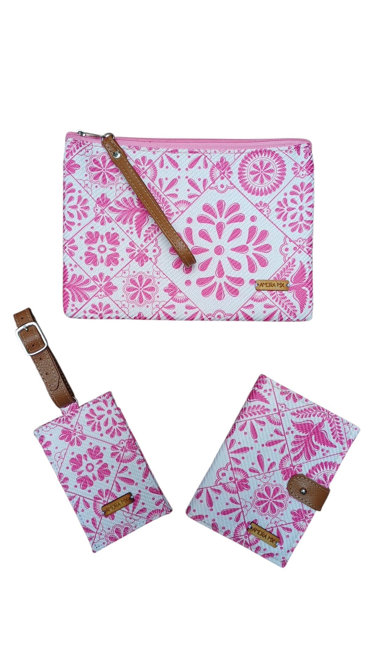Kit Viajero Talavera Poblana Rosa🌸