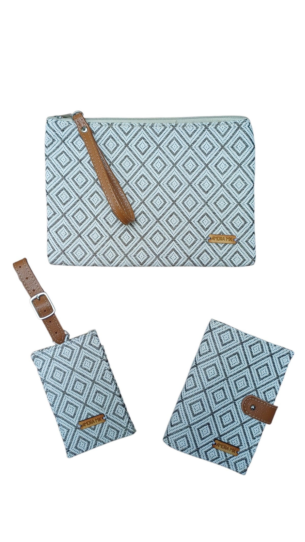 Kit Viajero Rombos Beige🤎