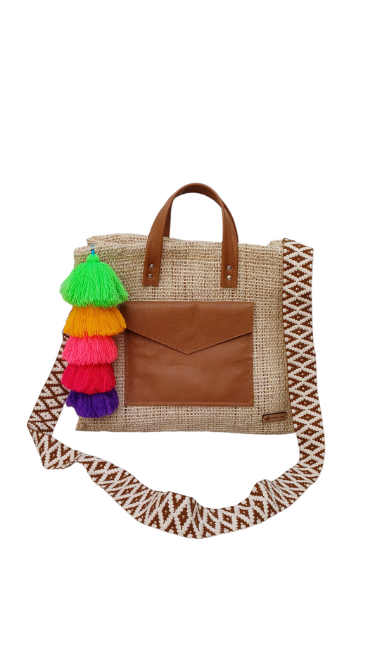 Tote Bag Cozumel Beige con Café 🤍🤎