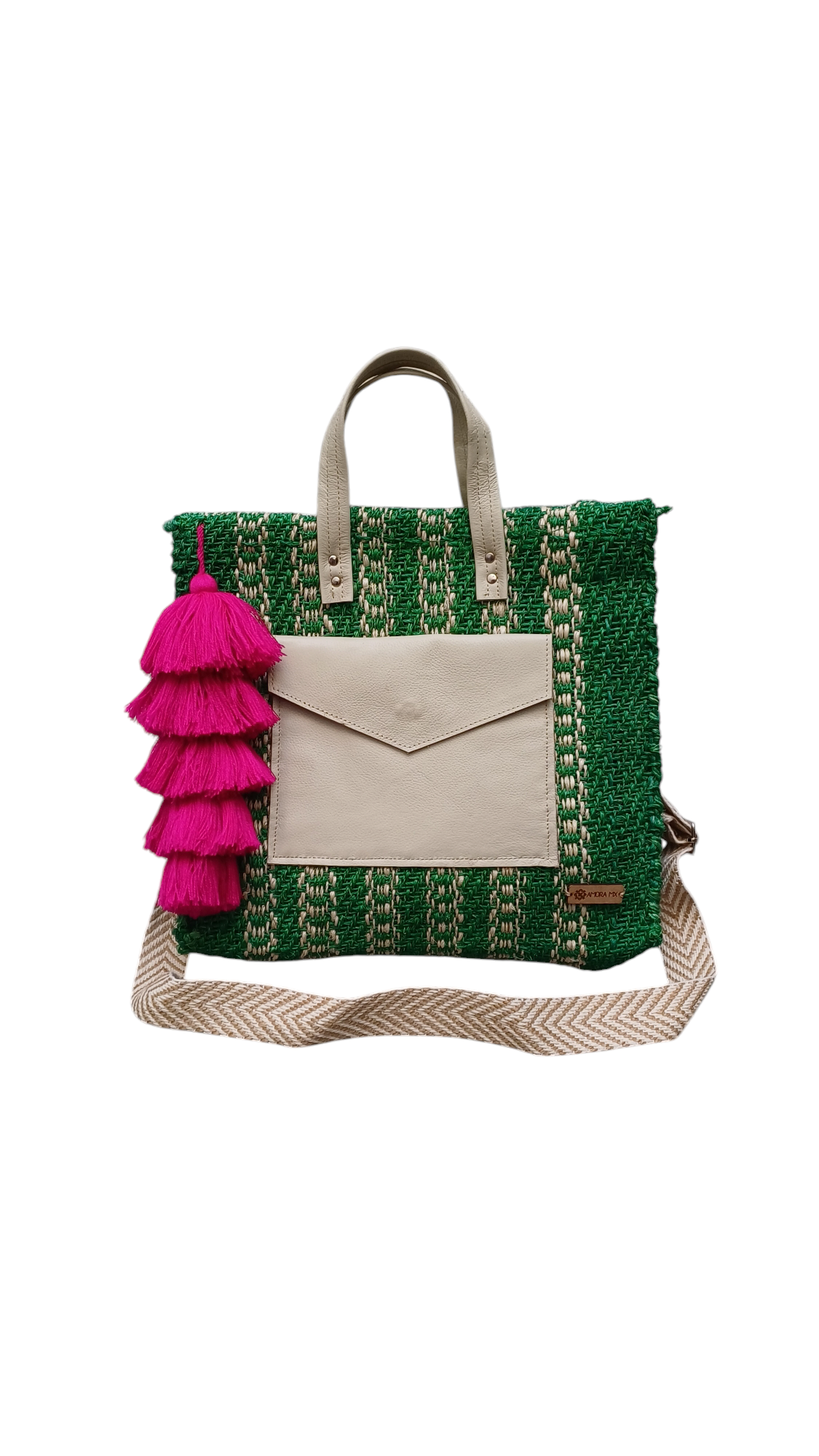 Tote Bag Cozumel Verde con beige🤍💚